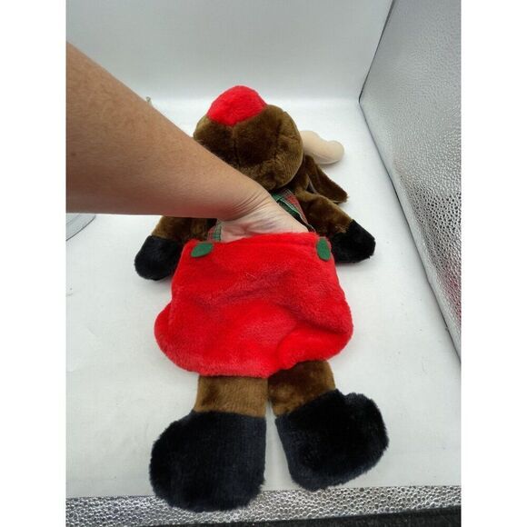 Vintage Rudolph Plush Reindeer Stocking Stuffed Kids Christmas Decor - Picture 9 of 10
